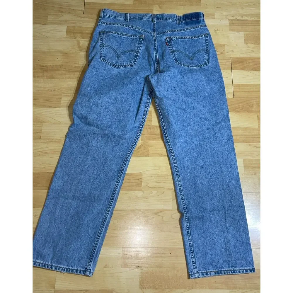 Levis 505 VTG Light Wash 40X32 Regular Fit Rare‎ Blank Red Tag